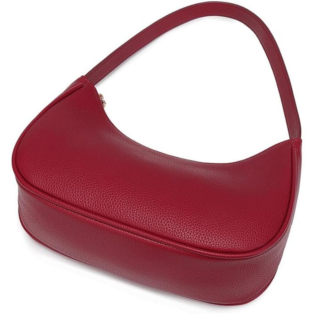 Women Lychee Pattern Cherry Imported Fashion Mini Clutch Underarm Mini Tote Bag - Picture 4 of 4